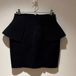 Nasty Gal Black Peplum Pencil Skirt